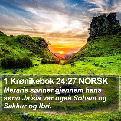 1 Krønikebok 24:27 NORSK Bible Verse Image