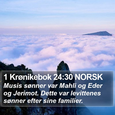 1 Krønikebok 24:30 NORSK Bible Verse Image