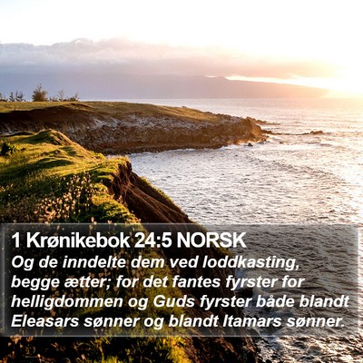 1 Krønikebok 24:5 NORSK Bible Verse Image
