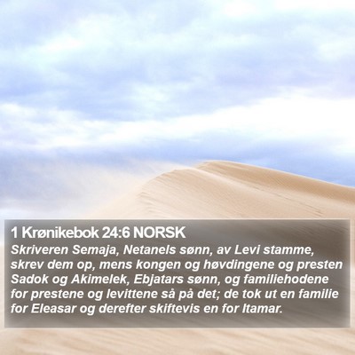 1 Krønikebok 24:6 NORSK Bible Verse Image