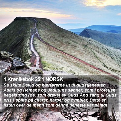 1 Krønikebok 25:1 NORSK Bible Verse Image