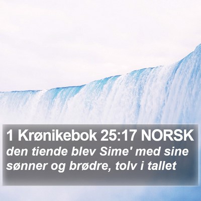 1 Krønikebok 25:17 NORSK Bible Verse Image
