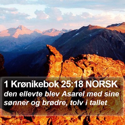 1 Krønikebok 25:18 NORSK Bible Verse Image