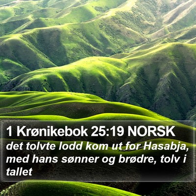1 Krønikebok 25:19 NORSK Bible Verse Image