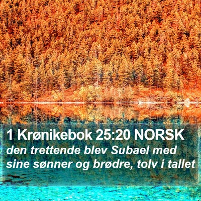 1 Krønikebok 25:20 NORSK Bible Verse Image