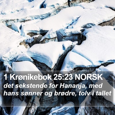 1 Krønikebok 25:23 NORSK Bible Verse Image