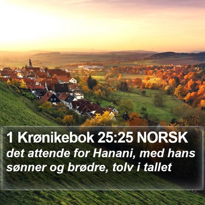 1 Krønikebok 25:25 NORSK Bible Verse Image
