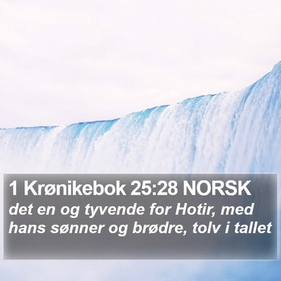 1 Krønikebok 25:28 NORSK Bible Verse Image
