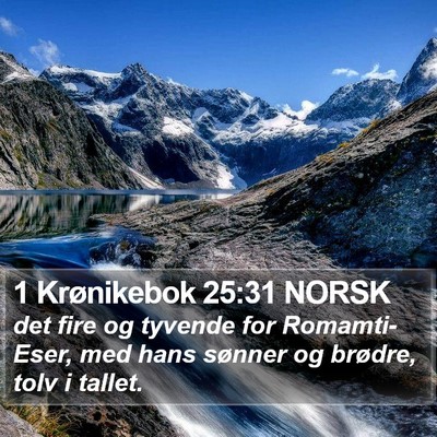 1 Krønikebok 25:31 NORSK Bible Verse Image