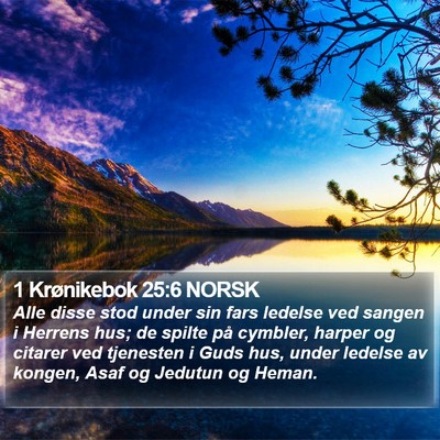 1 Krønikebok 25:6 NORSK Bible Verse Image