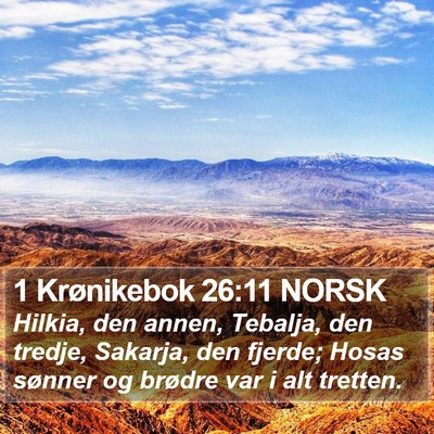 1 Krønikebok 26:11 NORSK Bible Verse Image