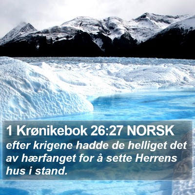 1 Krønikebok 26:27 NORSK Bible Verse Image