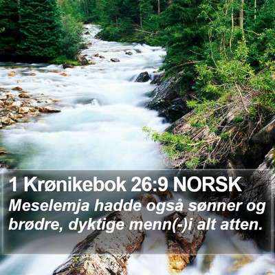 1 Krønikebok 26:9 NORSK Bible Verse Image