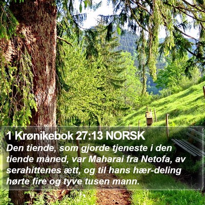 1 Krønikebok 27:13 NORSK Bible Verse Image