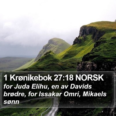 1 Krønikebok 27:18 NORSK Bible Verse Image