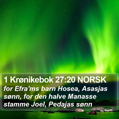 1 Krønikebok 27:20 NORSK Bible Verse Image
