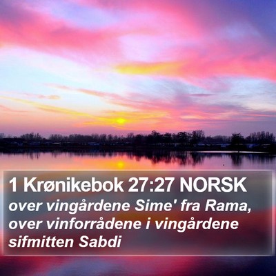 1 Krønikebok 27:27 NORSK Bible Verse Image