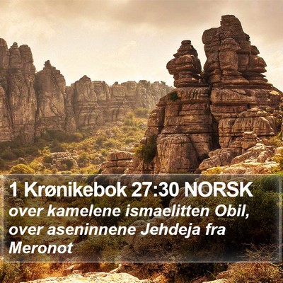 1 Krønikebok 27:30 NORSK Bible Verse Image