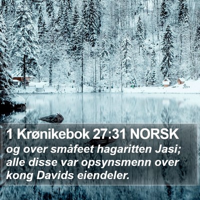 1 Krønikebok 27:31 NORSK Bible Verse Image