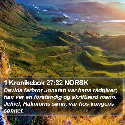 1 Krønikebok 27:32 NORSK Bible Verse Image