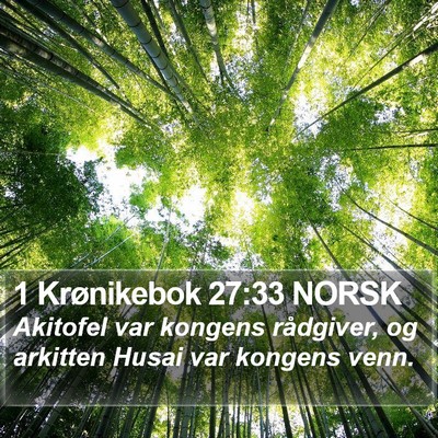 1 Krønikebok 27:33 NORSK Bible Verse Image