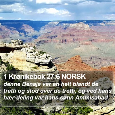 1 Krønikebok 27:6 NORSK Bible Verse Image
