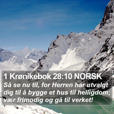 1 Krønikebok 28:10 NORSK Bible Verse Image