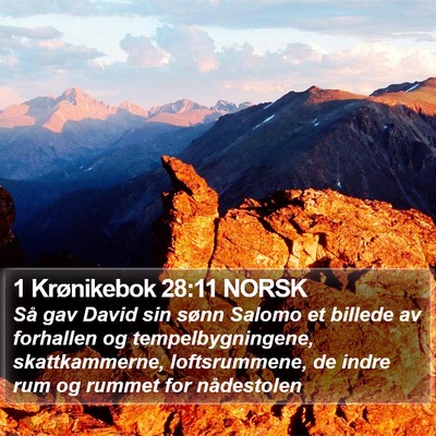 1 Krønikebok 28:11 NORSK Bible Verse Image