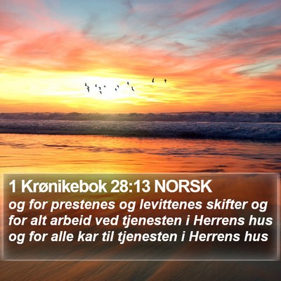 1 Krønikebok 28:13 NORSK Bible Verse Image