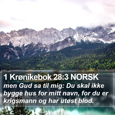 1 Krønikebok 28:3 NORSK Bible Verse Image
