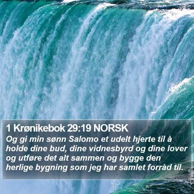 1 Krønikebok 29:19 NORSK Bible Verse Image