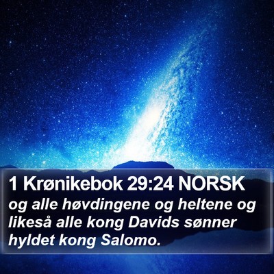 1 Krønikebok 29:24 NORSK Bible Verse Image