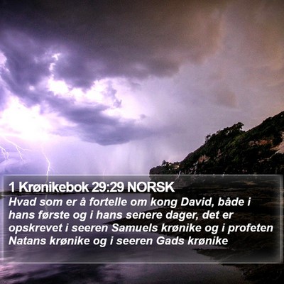 1 Krønikebok 29:29 NORSK Bible Verse Image