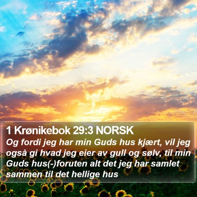 1 Krønikebok 29:3 NORSK Bible Verse Image