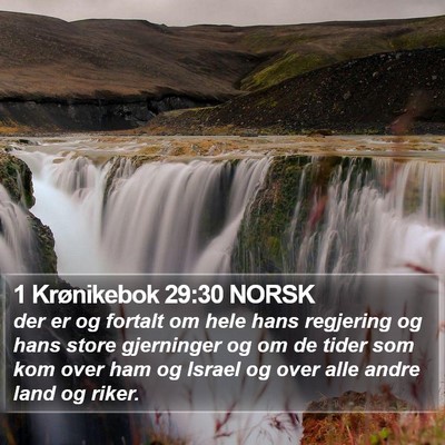 1 Krønikebok 29:30 NORSK Bible Verse Image