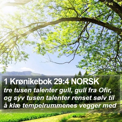 1 Krønikebok 29:4 NORSK Bible Verse Image