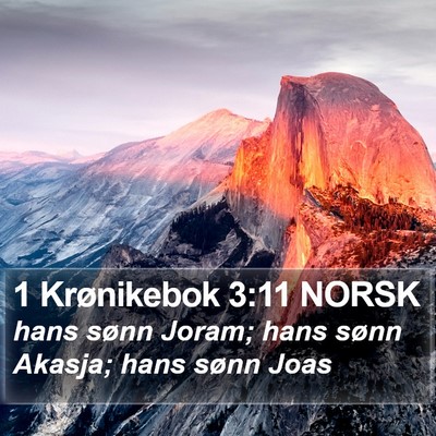 1 Krønikebok 3:11 NORSK Bible Verse Image