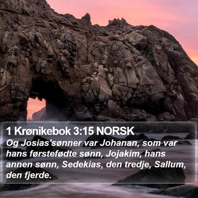 1 Krønikebok 3:15 NORSK Bible Verse Image