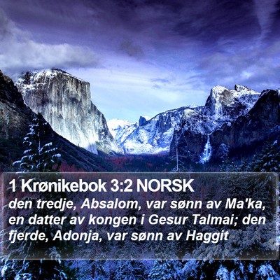 1 Krønikebok 3:2 NORSK Bible Verse Image