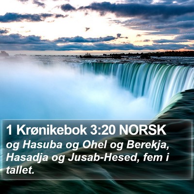 1 Krønikebok 3:20 NORSK Bible Verse Image
