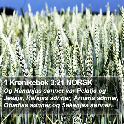 1 Krønikebok 3:21 NORSK Bible Verse Image