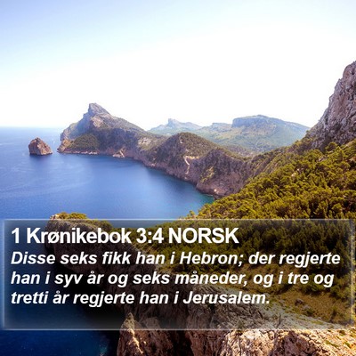 1 Krønikebok 3:4 NORSK Bible Verse Image