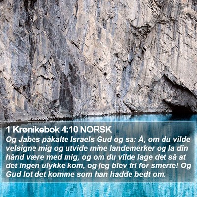 1 Krønikebok 4:10 NORSK Bible Verse Image