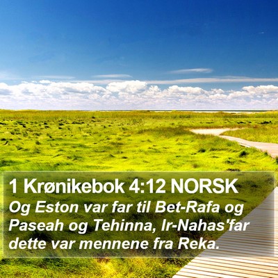 1 Krønikebok 4:12 NORSK Bible Verse Image