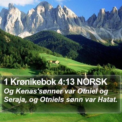 1 Krønikebok 4:13 NORSK Bible Verse Image
