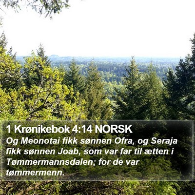 1 Krønikebok 4:14 NORSK Bible Verse Image
