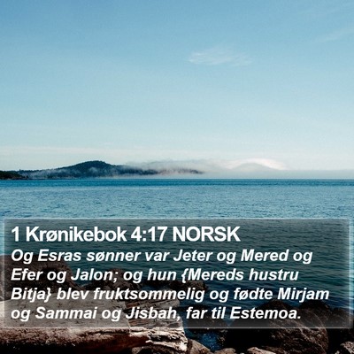 1 Krønikebok 4:17 NORSK Bible Verse Image