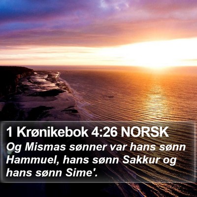 1 Krønikebok 4:26 NORSK Bible Verse Image