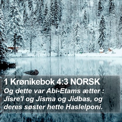 1 Krønikebok 4:3 NORSK Bible Verse Image