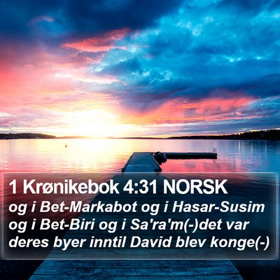 1 Krønikebok 4:31 NORSK Bible Verse Image